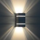Ver imagem 3 de Arandela Catarina 8cm 2 Fachos Frisos Externa Interna Parede Alumínio Preto - Rei da Iluminação