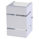 Ver imagem 1 de Arandela Catarina 10cm 2 Fachos Frisos Externa Interna Parede Alumínio Branco - Rei da Iluminaçã