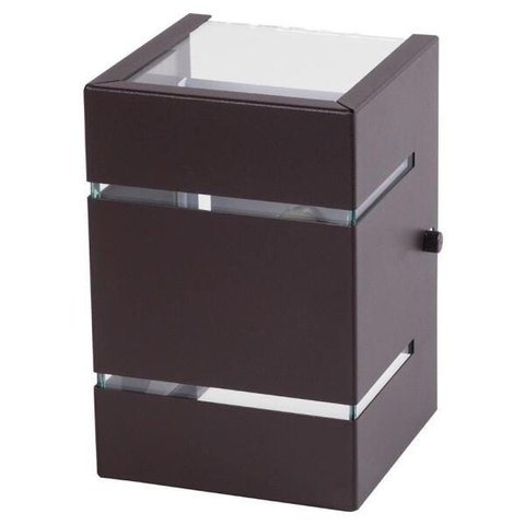Arandela Catarina 10cm 2 Fachos Frisos Externa Interna Parede Alumínio Marrom - Rei da Iluminaçã