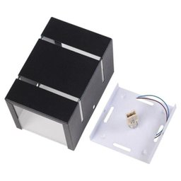 Arandela Catarina 10cm 2 Fachos Frisos Externa Interna Parede Alumínio Preto - Rei da Iluminação - 2