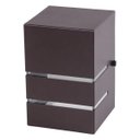 Ver imagem 1 de Arandela Catarina 10cm 1 Facho 2 Frisos Externa Interna Parede Alumínio Marrom - Rei da Ilumina