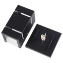 Ver imagem 2 de Arandela Catarina 8cm com Base Frisos Externa Interna Parede Alumínio Preto - Rei da Iluminação