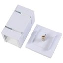 Ver imagem 2 de Arandela Catarina 8cm com Base Frisos Externa Interna Parede Alumínio Branco - Rei da Iluminação
