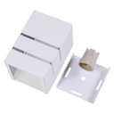 Ver imagem 2 de Arandela Catarina 10cm 1 Facho 2 Frisos Externa Interna Parede Alumínio Branco - Rei da Ilumina