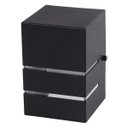 Ver imagem 1 de Arandela Catarina 10cm 1 Facho 2 Frisos Externa Interna Parede Alumínio Preto - Rei Da Iluminaçã