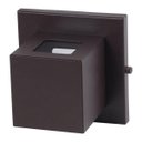 Ver imagem 1 de Arandela Box 2 Focos Luminária Externa Interna Parede Alumínio Marrom - Rei da Iluminação