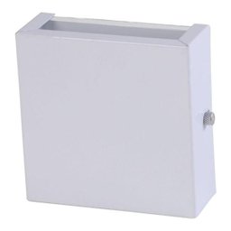 Arandela 2 Fachos Slim Luminária Externa Interna Parede Alumínio Branco - Rei da Iluminação - 1