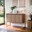 Ver imagem 2 de Buffet Cadiz Industrial 3 Portas MDP 120cm Dourado Casah