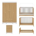 Ver mais imagens de Quarto de Bebê Completo Berço Americano 3 em 1 Colchão Allegra Multimóveis Mp4602 Branco/