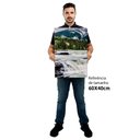 Ver imagem 2 de Kit Quadro Decorativo 3 Telas Canvas a Cachoeira Tacolado Moldura Flutuante 4,5cm Madeira 40 X 60cm