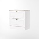 Ver imagem 3 de Balcão 80cm com 02 Gavetas com Tampo para Cooktop Cozinha Emily Espresso Moveis