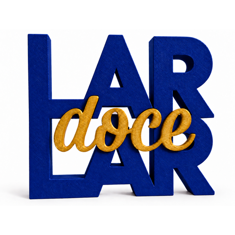 Placa Decoração para Casa Lar Doce Lar:Azul