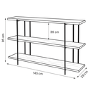 Ver imagem 5 de Buffet Aparador Madeira Natural Estrutura em Ferro Robusto