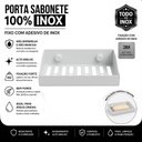 Ver imagem 3 de Porta Sabonete Adesivo de Parede Banheiro Branco Df