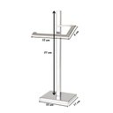 Ver mais imagens de Toalheiro Vertical de Bancada Porta Toalhas 33cm de Altura Aço Inox Polido Linha Larissa Stainless