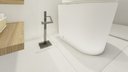 Ver imagem 4 de Toalheiro Vertical de Bancada Porta Toalhas 33cm de Altura Aço Inox Polido Linha Larissa Stainless