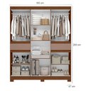 Ver imagem 2 de Guarda Roupa Casal Olimpia 10 Portas e Cômoda Doble Flex Nogueira Capuccino - Móveis Albatroz