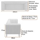 Ver imagem 2 de Sofá Coin 2 Lugares 200cm Caramelo e Off White Courino Sallar Home