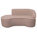 Ver imagem 3 de Kit Divã Recamier Orgânico Marrocos 180cm Lado Esquerdo e 1 Poltronas Amore Linho Rose