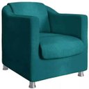 Ver imagem 1 de Poltrona Decorativa Luiza Animale Azul Turquesa