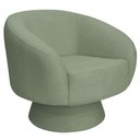 Ver imagem 1 de Poltrona Decorativa Liz Giratória Bouclé Verde Claro - Nexta Casa