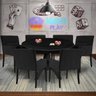 Mesa de Jogos Carteado Montreal Redonda Tampo Reversível Preto com 6 Cadeiras Vicenza Preto Fosco - 7
