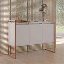 Ver imagem 2 de Buffet 3 Portas Rouxe Montana MDP 120cm Branco e Cobre Casah
