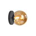 Ver imagem 1 de Arandela Moderna Globo de Vidro Sala Corredor Quarto Lavabo Arevo Iluminação Jabuticaba Vidro Âmbar