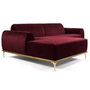 Ver imagem 1 de Sofá 300cm 5 Lugares Chaise Esquerdo Pés Gold B-278 Marsala