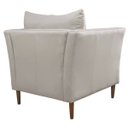 Ver imagem 7 de Poltrona Decorativa Sala de Estar Pés Palito Lubbock Couro Off White - Gran Belo