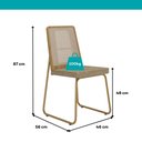 Ver imagem 3 de Conjunto Sala de Jantar 4 Cadeiras Varese Carraro Carvalho Dourado