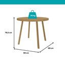 Ver imagem 2 de Conjunto Sala de Jantar 4 Cadeiras Varese Carraro Carvalho Dourado