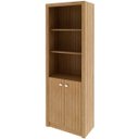 Ver imagem 7 de Estante Armário Alta Livreiro Multiuso Office 2 Portas Amêndoa