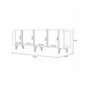 Ver imagem 4 de Buffet Aparador para Sala de Jantar Saluti Off White - Montanaris Decor