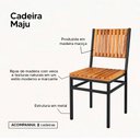 Ver imagem 5 de Kit 2 Cadeiras de Madeira e Ferro Maju - Natural