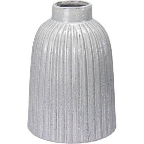Vaso Decorativo Enfeite Casa Home&Co Cerâmica 20x15x15cm Marfim