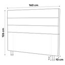 Ver imagem 4 de Cabeceira Cama Box Casal Queen Size Malik 160cm Suede Bege - Desk Design
