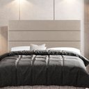Ver imagem 2 de Cabeceira Cama Box Casal Queen Size Malik 160cm Suede Bege - Desk Design