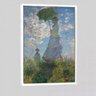 Quadro Réplica Monet Mulher Sombrinha 120x80 Moldura Branca - 1