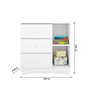 Comoda para Quarto Multi Uso Oganizadora Ane Cor Branca - 2