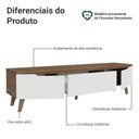 Ver imagem 4 de Rack para Tv até 75 Polegadas 180 Cm 2 Portas 1 Gaveta Rustic/branco Dune Madesa