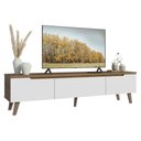 Ver imagem 2 de Rack para Tv até 75 Polegadas 180 Cm 2 Portas 1 Gaveta Rustic/branco Dune Madesa