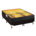 Ver imagem 1 de Cama Box Queen: Colchão Anatômico Anjos D28/EP Pantanal + Base CRC Suede Black(158x198)
