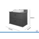 Ver imagem 2 de Conjunto Banheiro c/Esp Milano/Lua 60cm Cimento/Freijo MGM