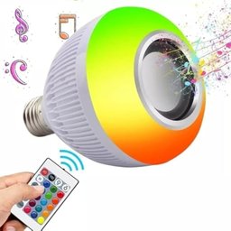 Lâmpada Musical Caixa Som 12w Bluetooth Luz Led Rgb com Controle - 2