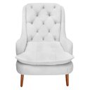 Ver imagem 4 de Kit Poltrona Lille e Puff Suede Branco - Dominic Decor
