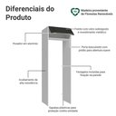 Ver imagem 3 de Porta-Geladeira 73 cm 1 Porta Basculante Branco/Preto Lux Madesa Branco/Preto