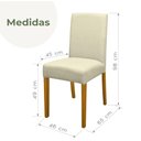 Ver imagem 2 de Kit 6 Cadeiras de Jantar Estofadas Madeira Maciça Multimóveis Cr15023 Madeirado/bege