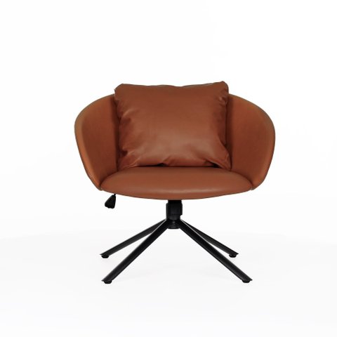 Poltrona Giratória Kai 76 Cm X 64 Cm Caramelo