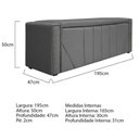 Ver imagem 5 de Calçadeira Baú King 195 Cm Para Cama Box Suede Cinza